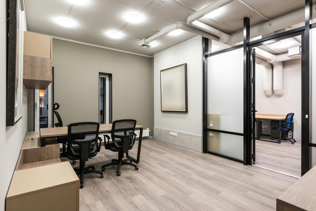 Partitioned office room – illustration