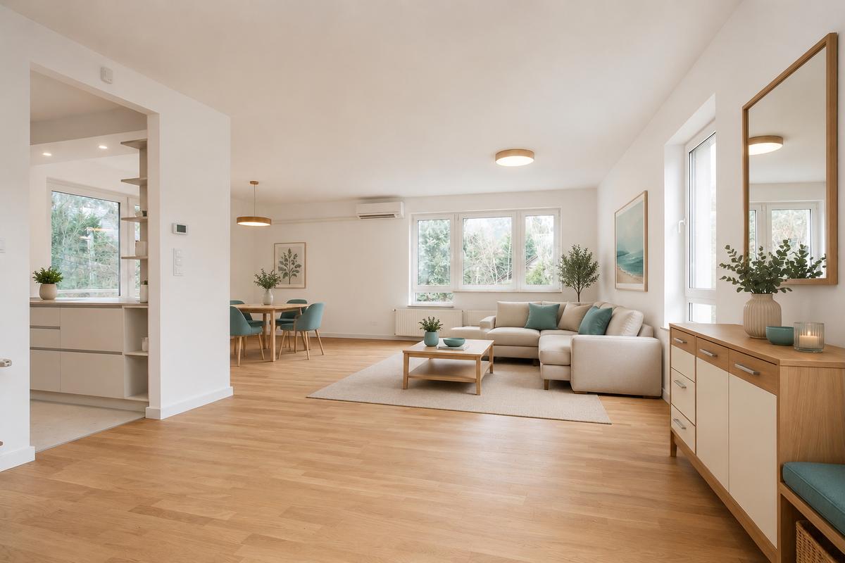 Spacious, bright living room