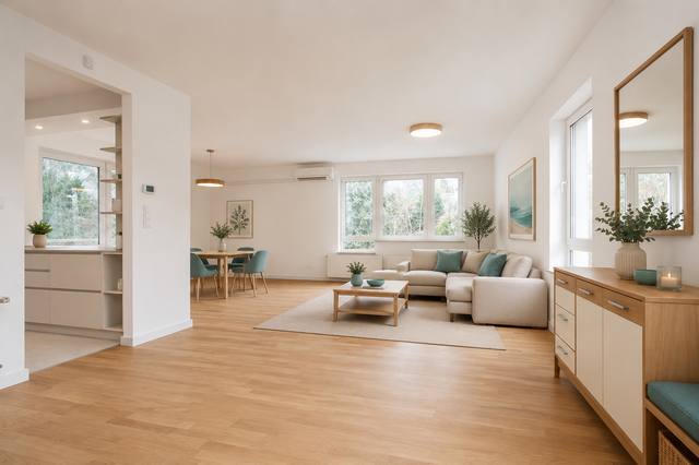 110 m², 3+1 rooms, two terraces + garage