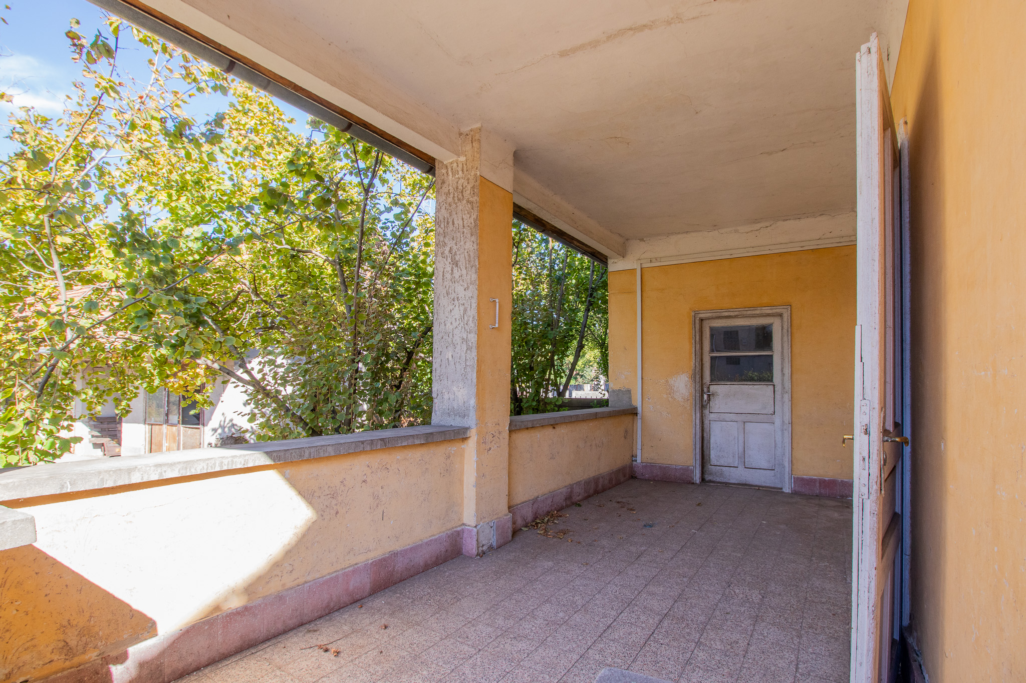 Porch overlooking the garden